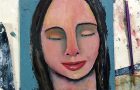 Katie Jeanne Wood - 328 smiling girl oil portrait painting