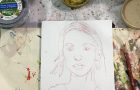 Katie Jeanne Wood - 334 oil portrait sketch