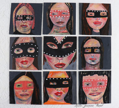 Katie Jeanne Wood - 4x4 Halloween Masquerade Masks Series