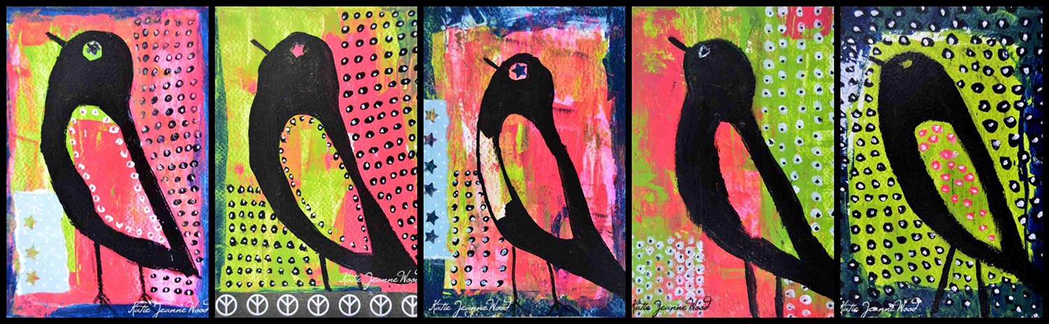 Katie Jeanne Wood - birds on sale collage