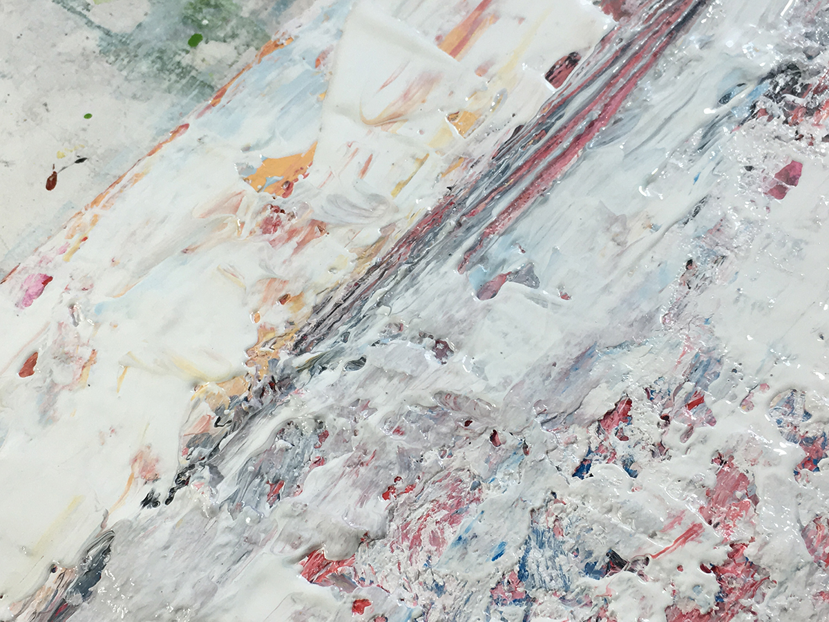 Katie Jeanne Wood - closeup of an abstract painting