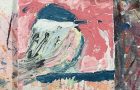 Katie Jeanne Wood - little bird palette knife painting