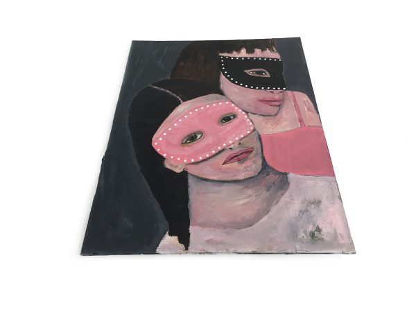Katie Jeanne Wood - 9x12 Lovely Love masquerade mask portrait