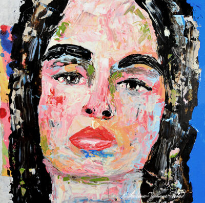 Katie Jeanne Wood - Snow in the Heart Palette knife portrait painting