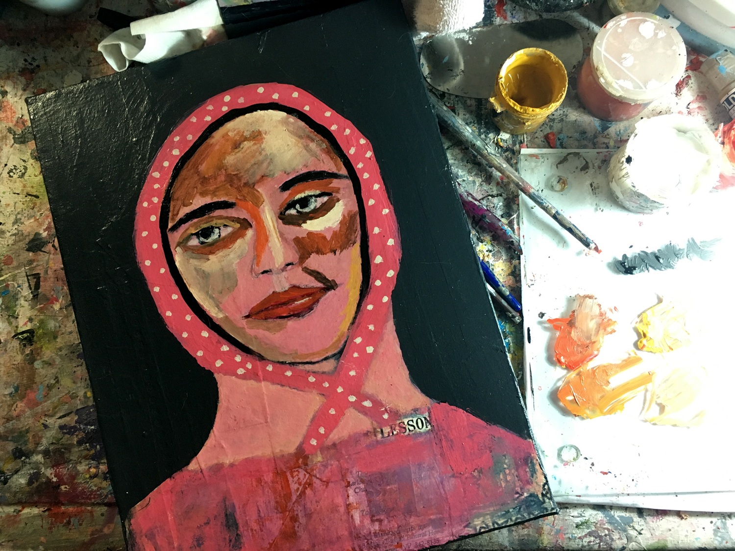 Katie Jeanne Wood - Revising portrait painting using Zorn palette