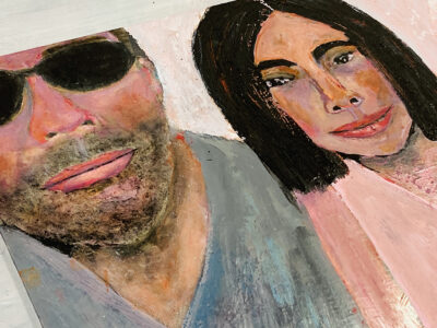 Katie Jeanne Wood - 9x12 Unbroken Chain Man & woman portrait painting