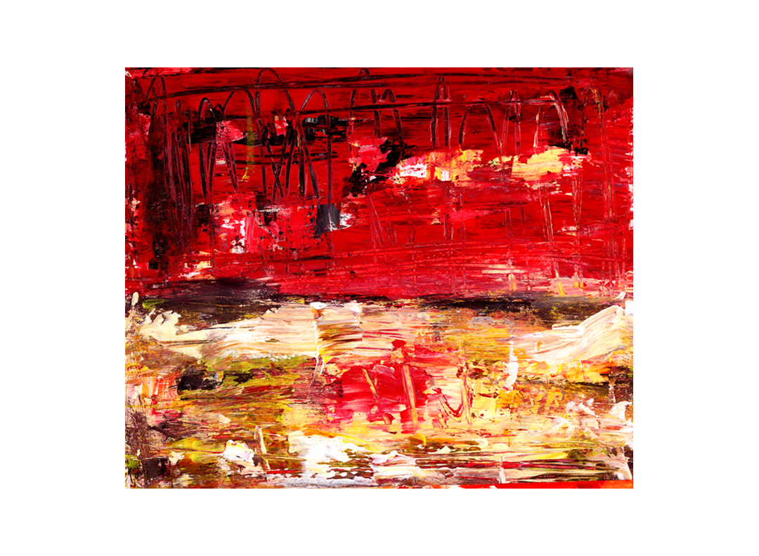 Katie Jeanne Wood - Red & yellow abstract painting