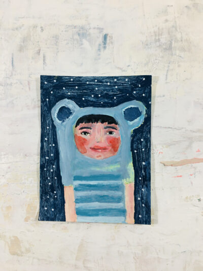 Katie Jeanne Wood - Catching Falling Stars - blue bear painting