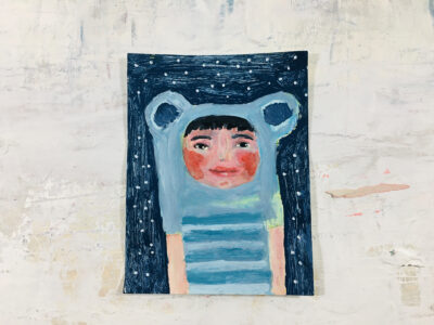 Katie Jeanne Wood - Catching Falling Stars - blue bear painting