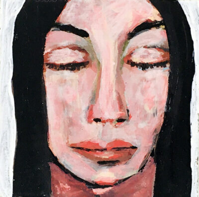 Katie Jeanne Wood - Relax & Breathe mini portrait painting