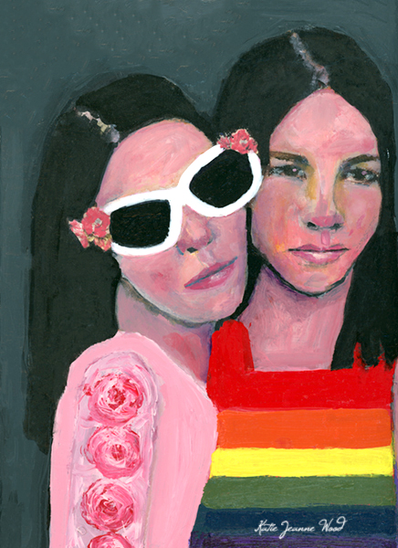 Katie Jeanne Wood - Love LGBTQ Acrylic Portrait Painting