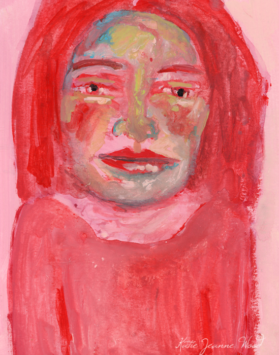 Katie Jeanne Wood - 4x6 Frumpy Housewife portrait painting