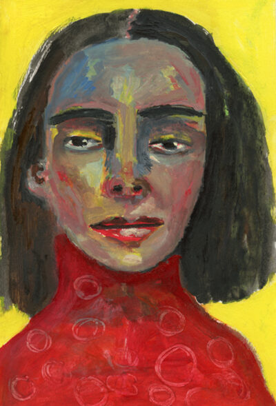 Katie Jeanne Wood - 6x9 Woman portrait painting - Compassionate Understanding