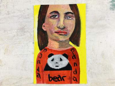 Katie Jeanne Wood - 6x9 Panda Bear portrait painting