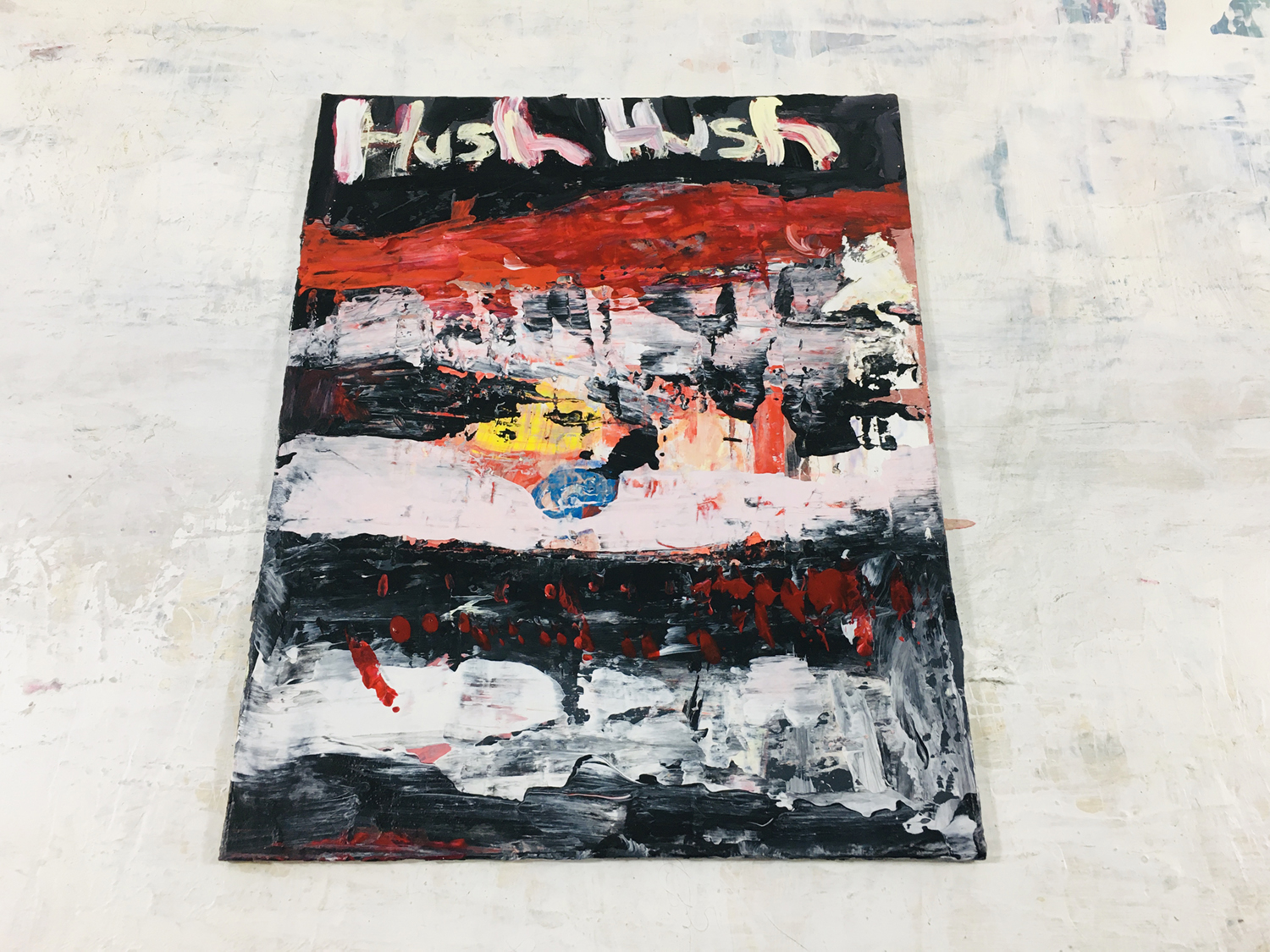 Katie Jeanne Wood - 8x10 Hush Hush Abstract Painting