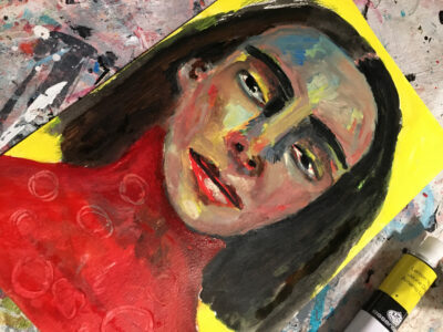 Katie Jeanne Wood - 6x9 Woman portrait painting - Compassionate Understanding