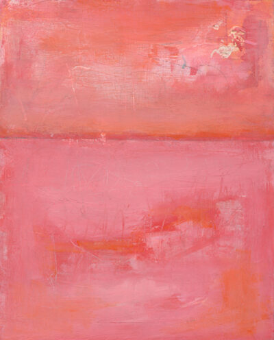 Katie Jeanne Wood - 8x10 Champagne Lake pink abstract painting