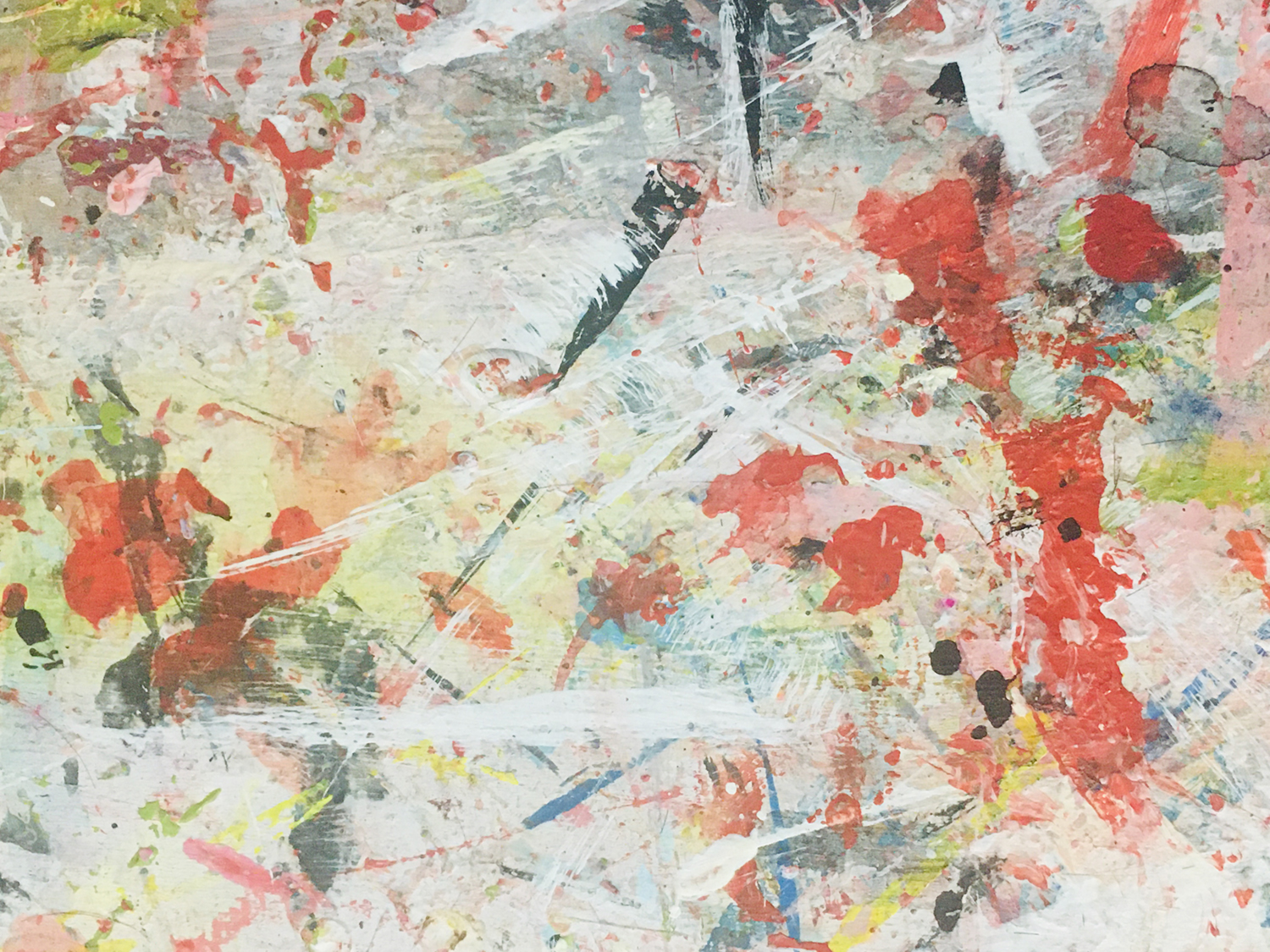 Katie Jeanne Wood - White & red abstract painting