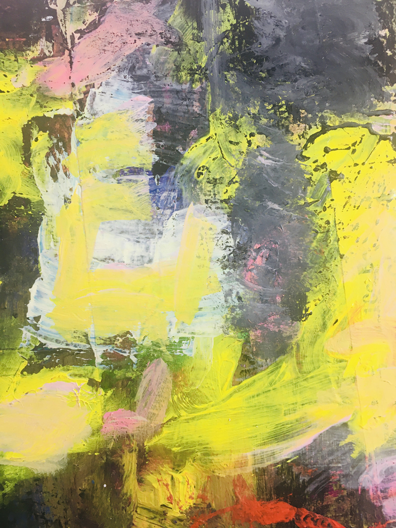 Katie Jeanne Wood - Yellow & black Abstract