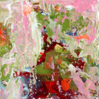 Katie Jeanne Wood - 4x4 Sweet Like Lollipops mini abstract painting