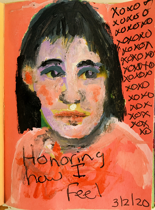 Katie Jeanne Wood - Honoring How I Feel art journal morning page 3.2.20