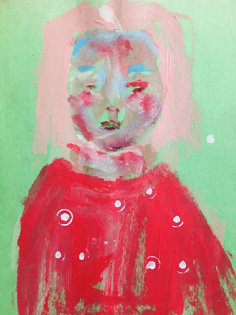 Katie Jeanne Wood - baby doll art journal page