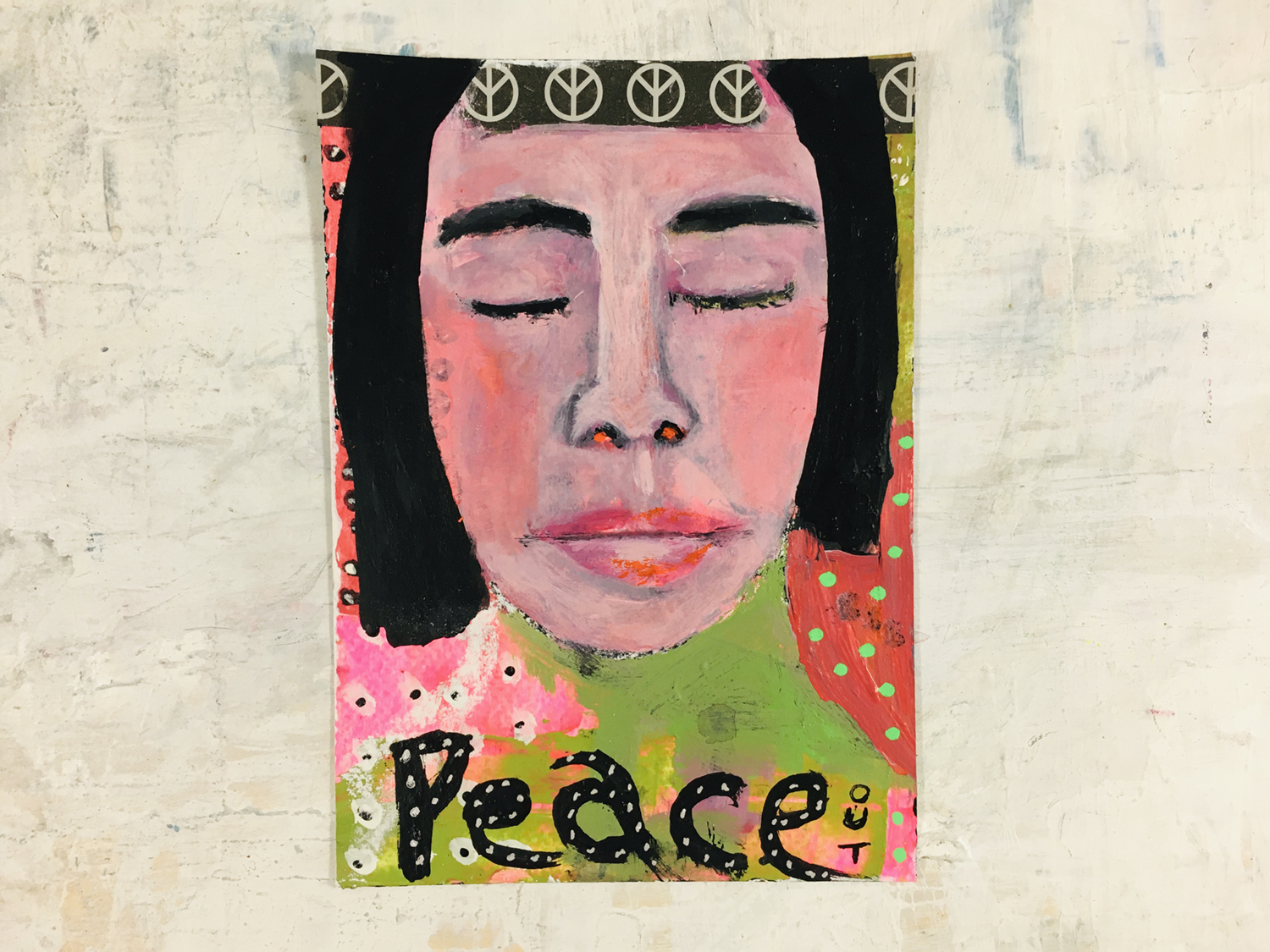 Katie Jeanne Wood - 4.75x 6.75 Peace Out