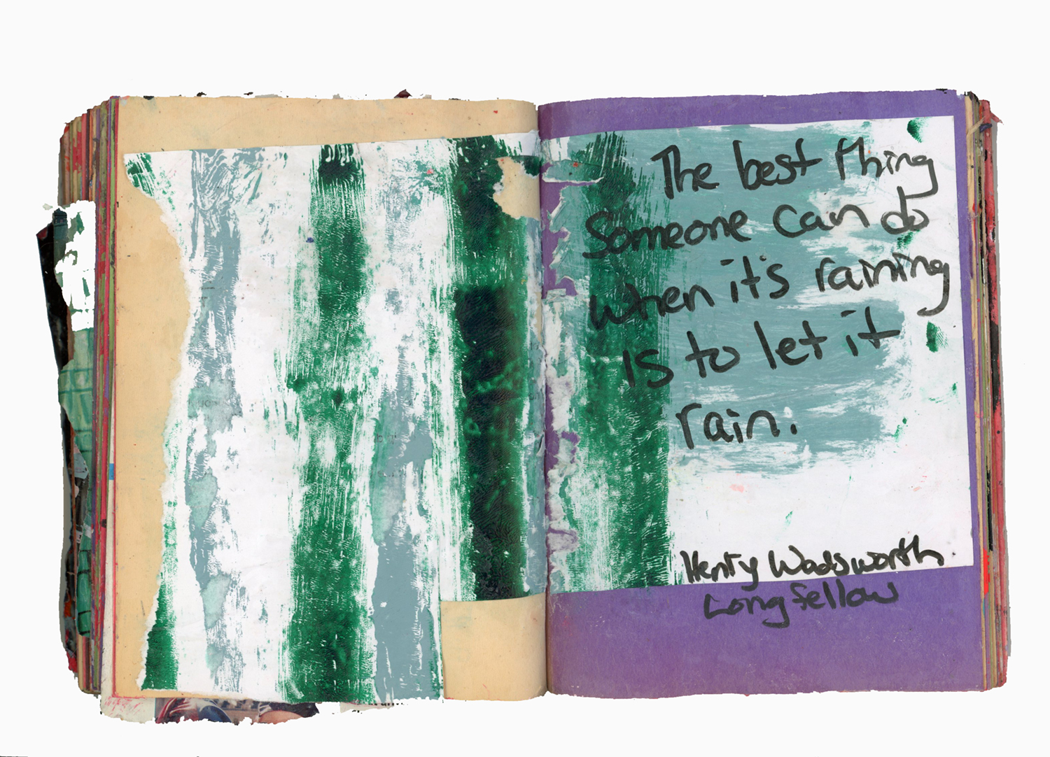 Katie Jeanne Wood - let it rain art journal page 41020
