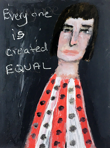 Katie Jeanne Wood - Created Equal portrait painting