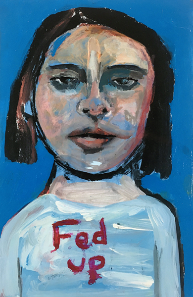 Katie Jeanne Wood - Fed Up portrait painting
