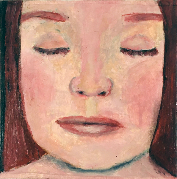 Katie Jeanne Wood - Sleep Well Darling Child oil portrait painting