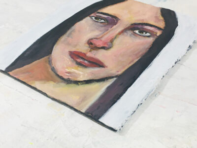 Katie Jeanne Wood - Ya Can't Fix Stupid Oil Portrait Painting