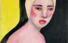 Katie Jeanne Wood - 6x6 Impending Rebirth oil portrait painting