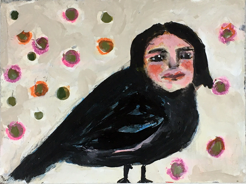 Katie Jeanne Wood - Bird Girl painting