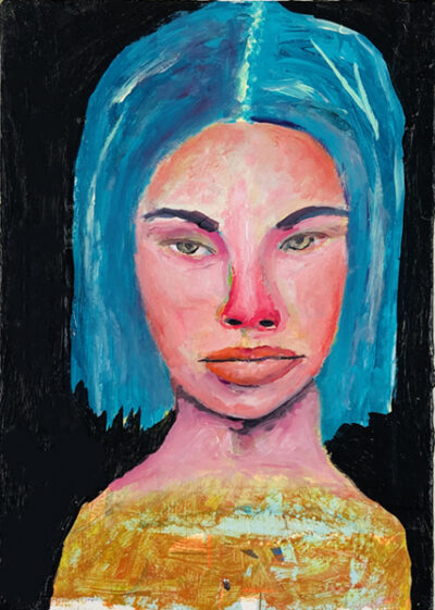 Katie Jeanne Wood - Intense Vibes oil portrait painting