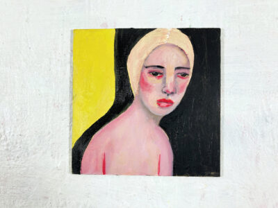 Katie Jeanne Wood - 6x6 Impending Rebirth Oil portrait painting