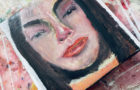 Katie Jeanne Wood - revising mini oil portrait painting