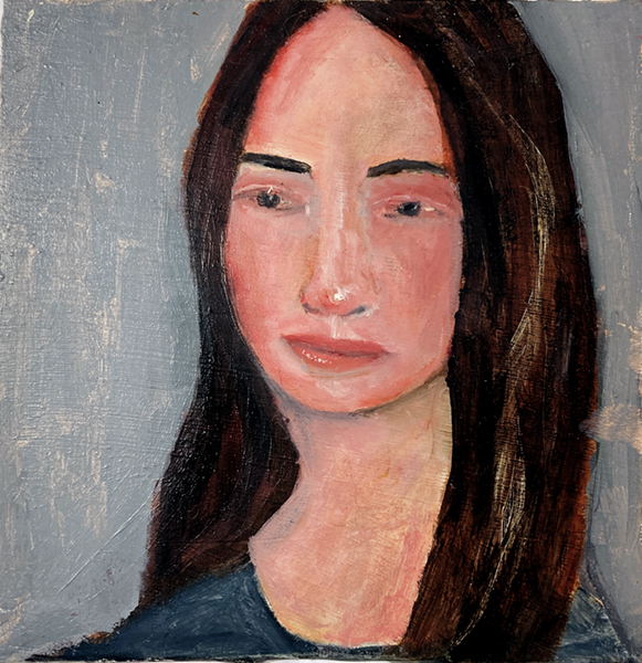 Katie Jeanne Wood - 6x6 Things That Are Broken For 400, Alex oil portrait painting