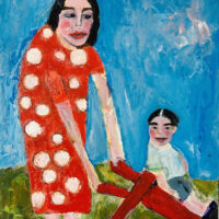 Katie Jeanne Wood - 8x10 Mother & Child painting He'll Remember This Day Forever