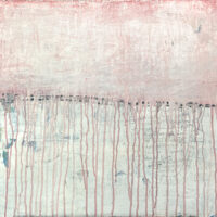 Katie Jeanne Wood - Melting cotton candy ice cream abstract painting