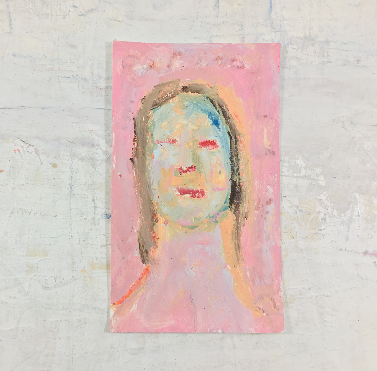 Katie Jeanne Wood - pink abstract portrait
