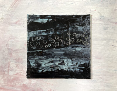 Katie Jeanne Wood - When the Tooth Fairy Stopped Coming - blue black acrylic abstract painting