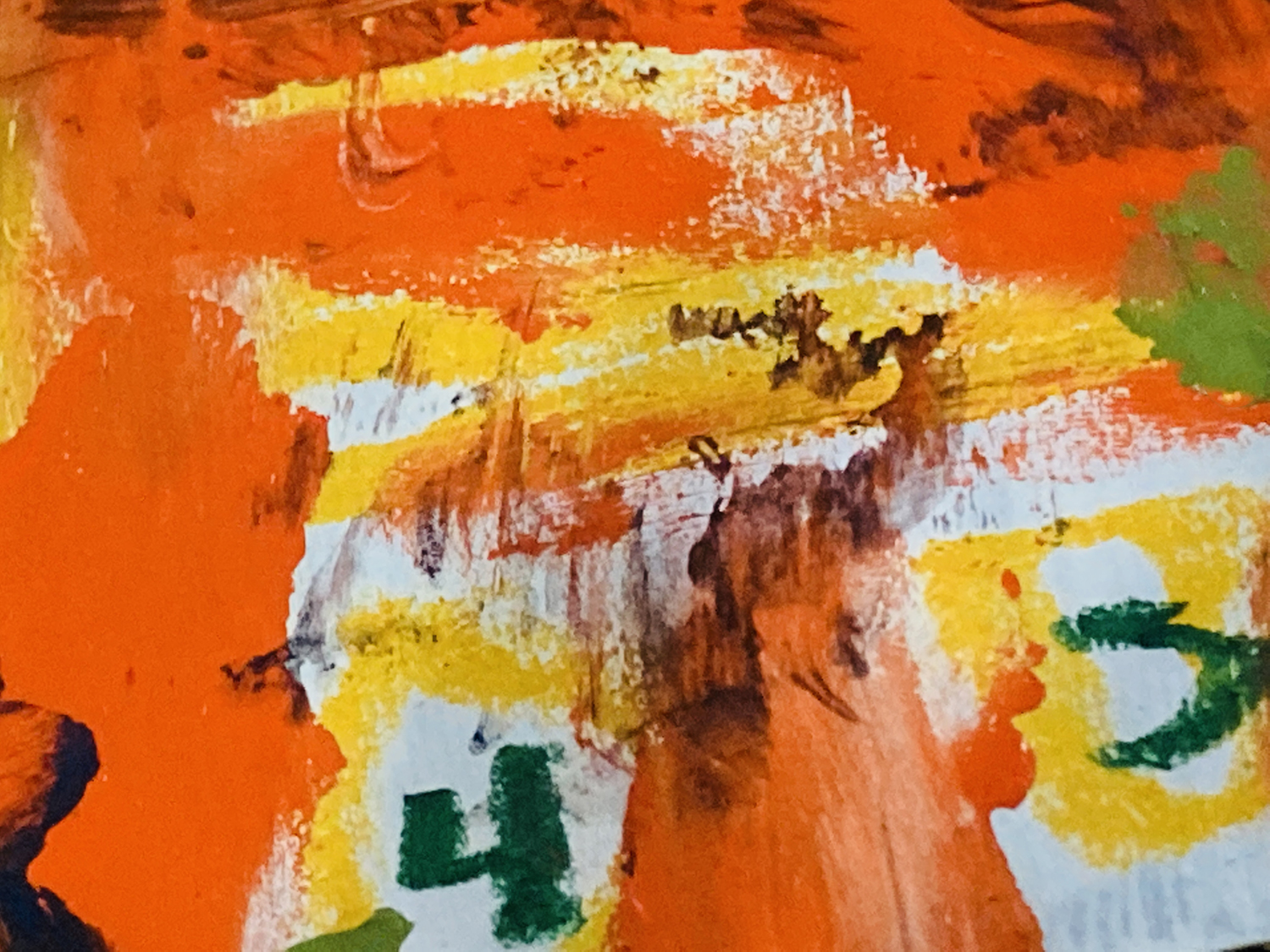 Katie Jeanne Wood - orange art journal pages