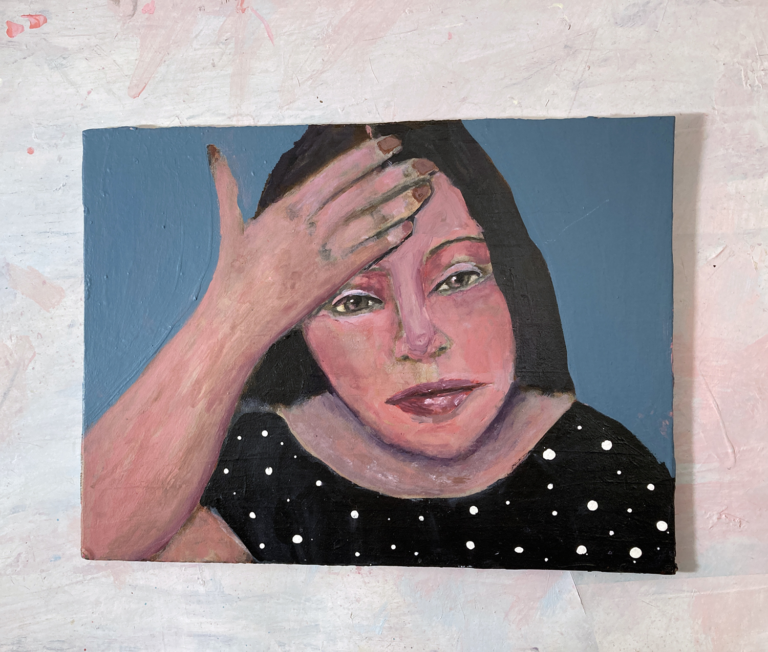 Katie Jeanne Wood - 9x12 Oy acrylic portrait painting