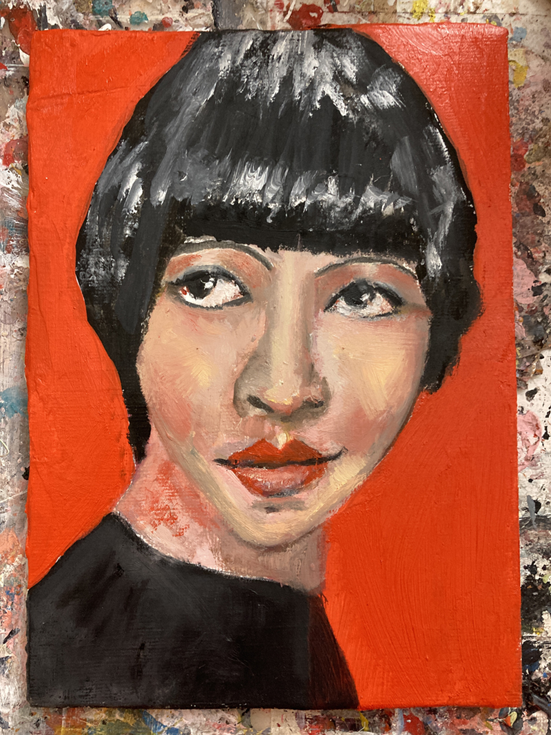 Katie Jeanne Wood - Anna May Wong oil portrait painting 