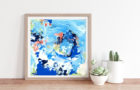 Katie Jeanne Wood - Beginning of The Dream blue abstract print