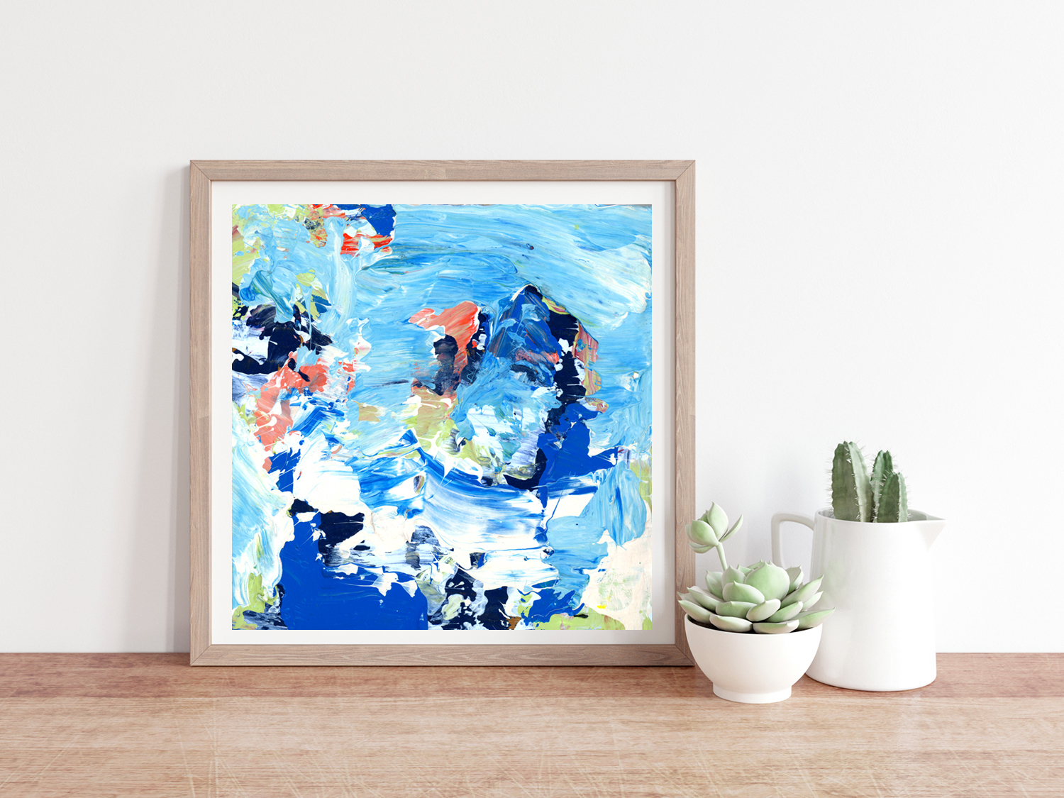 Katie Jeanne Wood - Beginning of The Dream blue abstract print