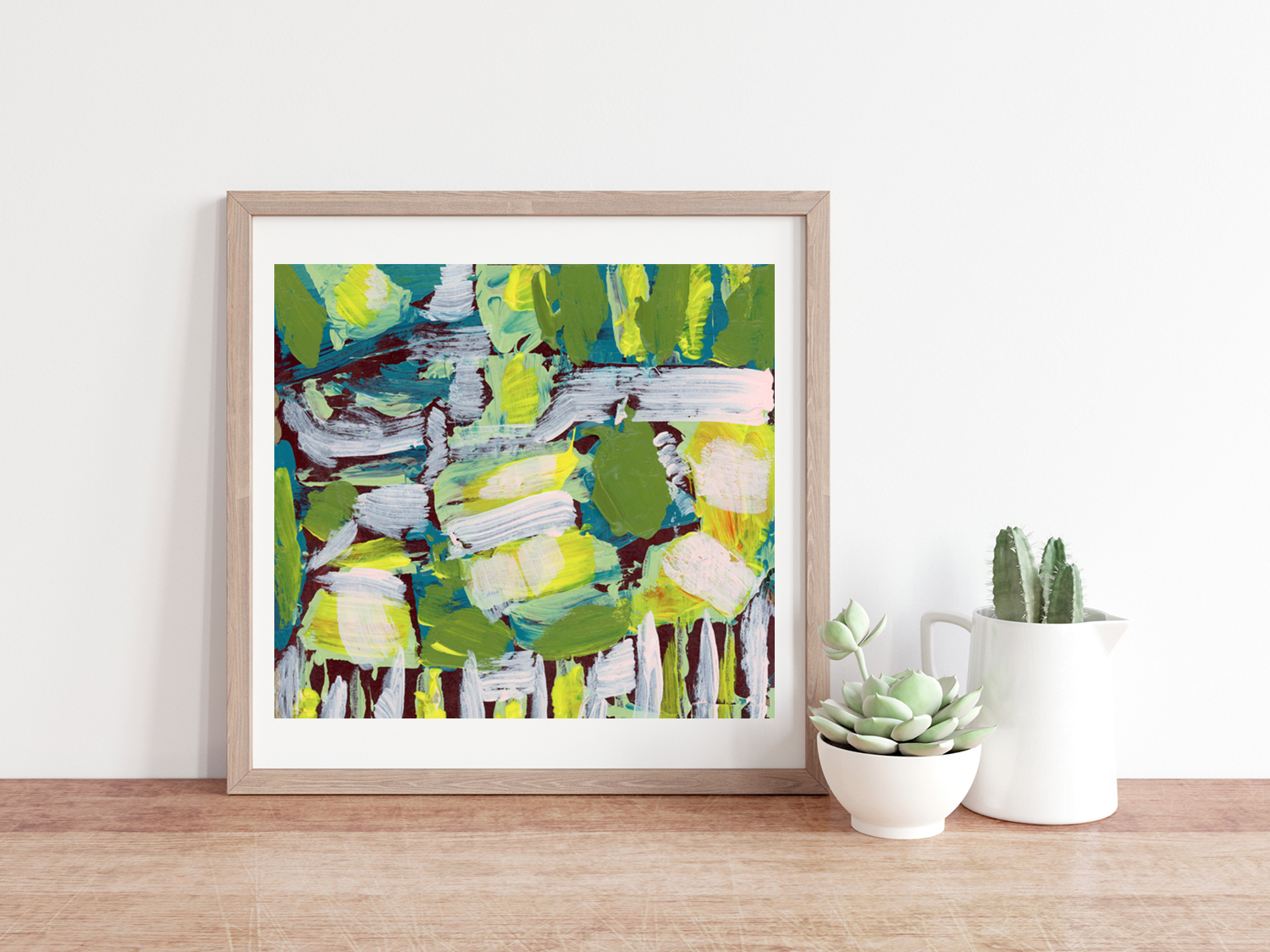 Katie Jeanne Wood - Relaxation & Rejuvenation Green & yellow abstract prints