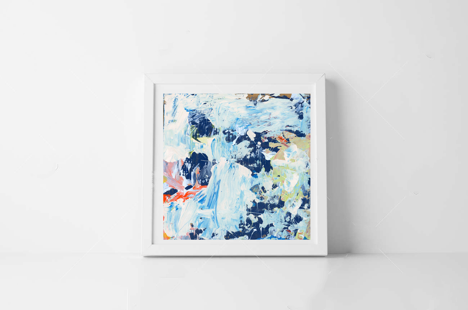 Katie Jeanne Wood - Soft Blue Edges blue abstract print