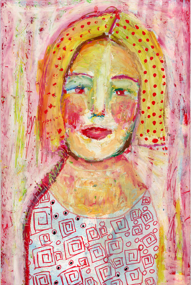 Katie Jeanne Wood - 5x7 Oil Pastel Portrait May 2022 No 1